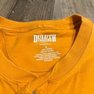 Duluth Trading Co Men's L Mustard Long Sleeve Tee